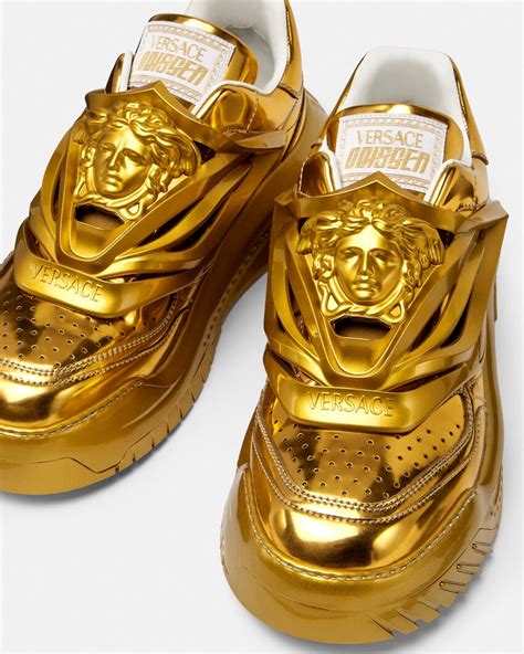 versace mens shoes gold studded|versace odissea sneakers.